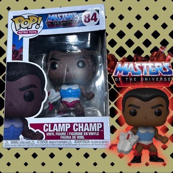 Funko POP! Retro Toys Masters of the Universe Vinyl Figure Clamp Champ In Hand - Picture 1 of 8